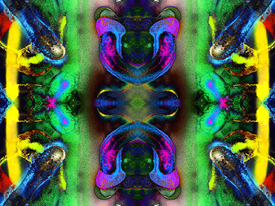 Preview image for "Space Shaman" is an abstract and highly psychedelic painting and artwork, that, by it's very title alone, should be considered "visionary". Another creative randomness collaboration between Sacred Square Art and Design and The Little Goddess Creative Lab and Fun Factory. ©2015. All rights reserved. All wrongs reversed.